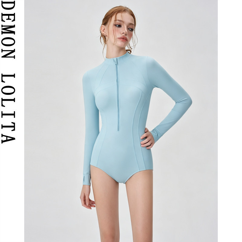 demonlolitaแขนยาวความยาว One Piece Jellyfish Wetsuit สําหรับผู้หญิง