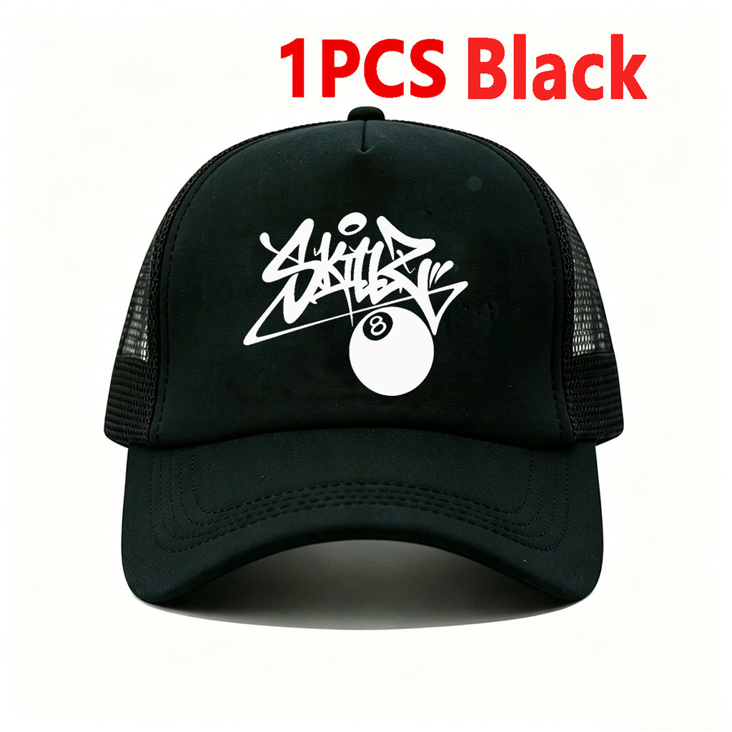 หมวก Trucker หมวก snapback อินเทรนด์สําหรับผู้ชายผู้หญิงป้ายรถบรรทุกตาข่ายระบายอากาศเบสบอลtrending แนวโน้มหมวก
