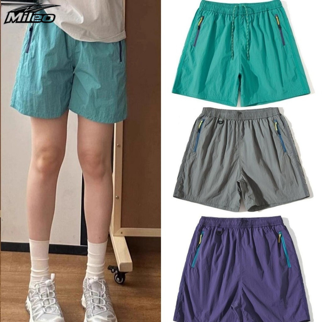 กางเกงขาสั้นผู้ชาย M-3 XL ทำจากผ้าไหมน้ำแข็ง น้ำหนักเบาทึกระบายอากาศดี สำหรับกีฬา เช่น บาสเกตบอล และการขี่จักรยาน สีสันหลากหลาย