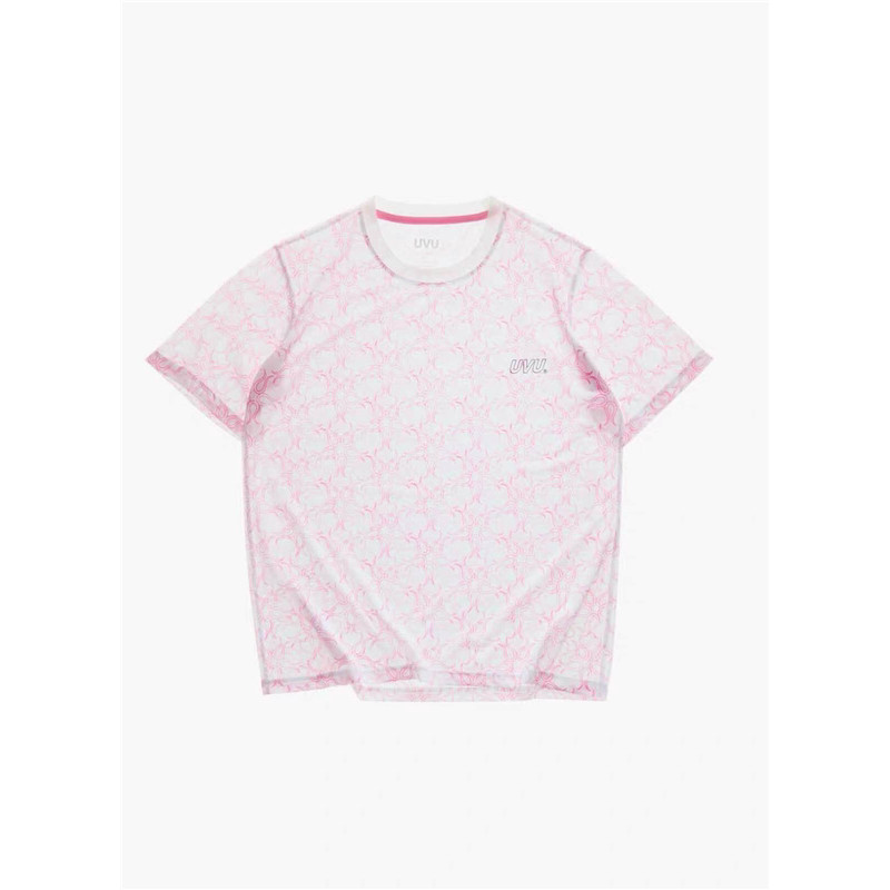 UVU 25ss โตเกียวจํากัดบาง Retro Cross ดอกไม้ String Label หลวมแขนสั้นเสื้อยืดผู้ชายผู้หญิง