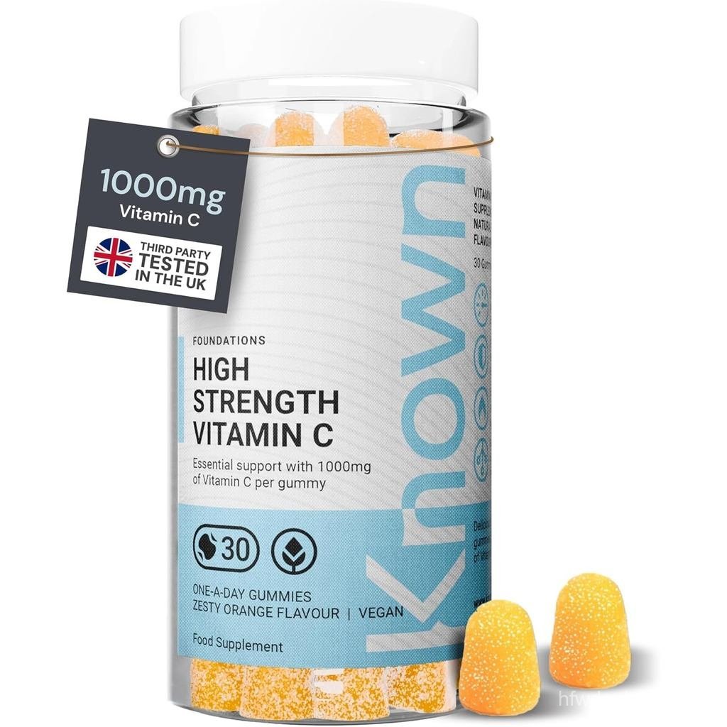 Known 1000mg Vitamin C (Ascorbic Acid) Gummies – Zesty Orange Flavour – อาหารเสริมกัมมี่วีแกนแบบเคี้