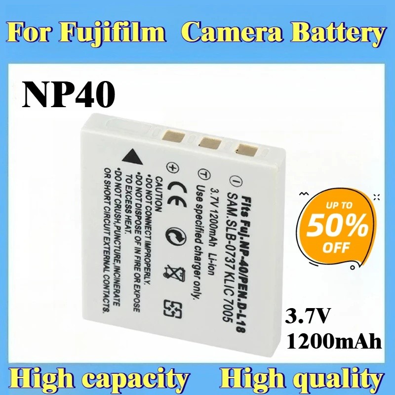 แบตเตอรี่กล้อง 3.7V 1200mAh NP40 สําหรับ Fujifilm Z1 2 Z3 Z5 V10 J50 F402 Pentax D-Li8 D-Li85 Samsun