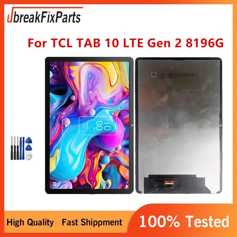 LCD สําหรับ TCL TAB 10 LTE Gen 2 8196G 8196 จอแสดงผล LCD Touch Screen Digitizer แผงแก้ว Full Assembl