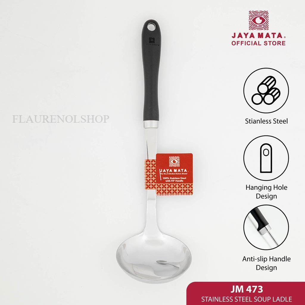 JAYA MATA JM473 ช้อนซุปด้ามสีดํา
