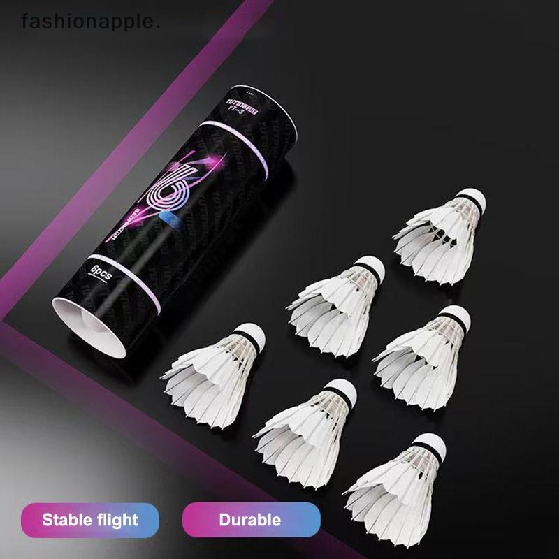 Form & Art 3/6 ชิ้นลูกแบดมินตัน Shuttleco ขนห่านสีขาว Flying Stability ทนทาน Feather Shuttleco Ball การฝึกอบรมกลางแจ้ง FA
