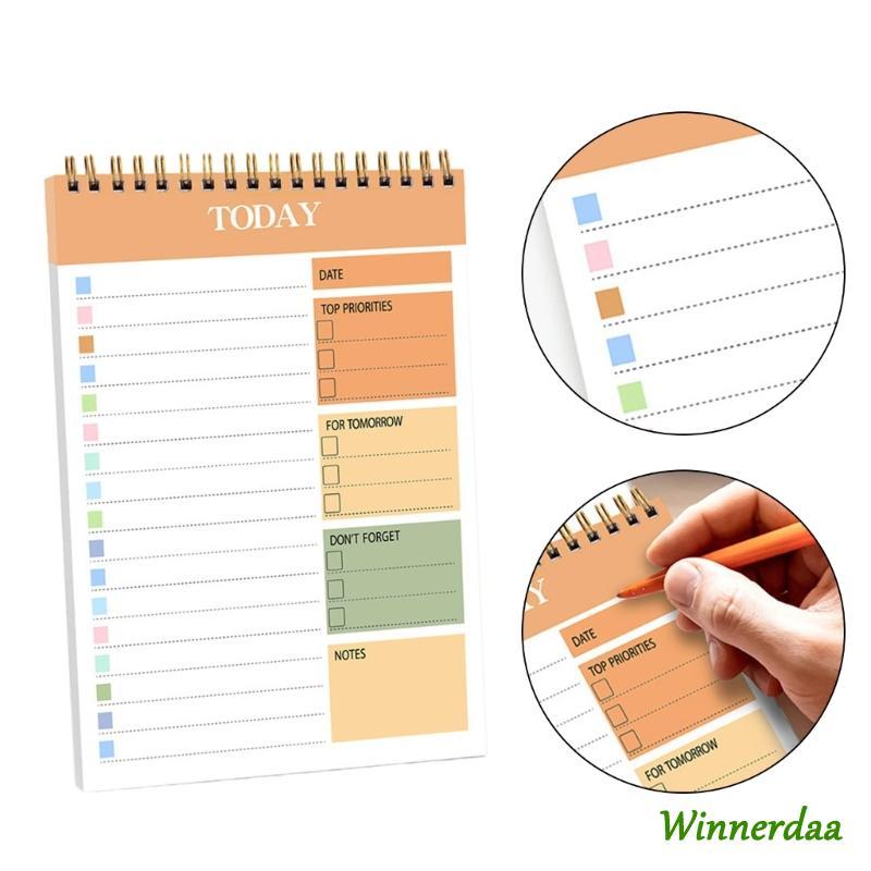 WIN Daily Planner Twin Wire Binding Paper Notebook นักวิชาการ Journal 5 5x8 66 นิ้ว
