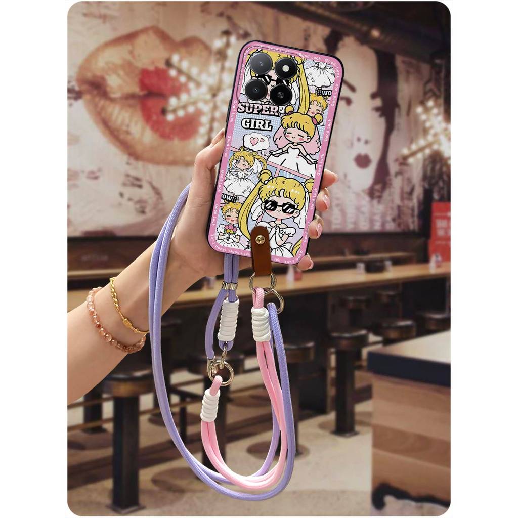 ออกแบบแฟชั่นฝาหลังเคสโทรศัพท์สําหรับ Honor X5b/X5b Plus/Play9A 4Gสร้อยคอสกปรกทนTPU Anti-KNOCKกันกระแ