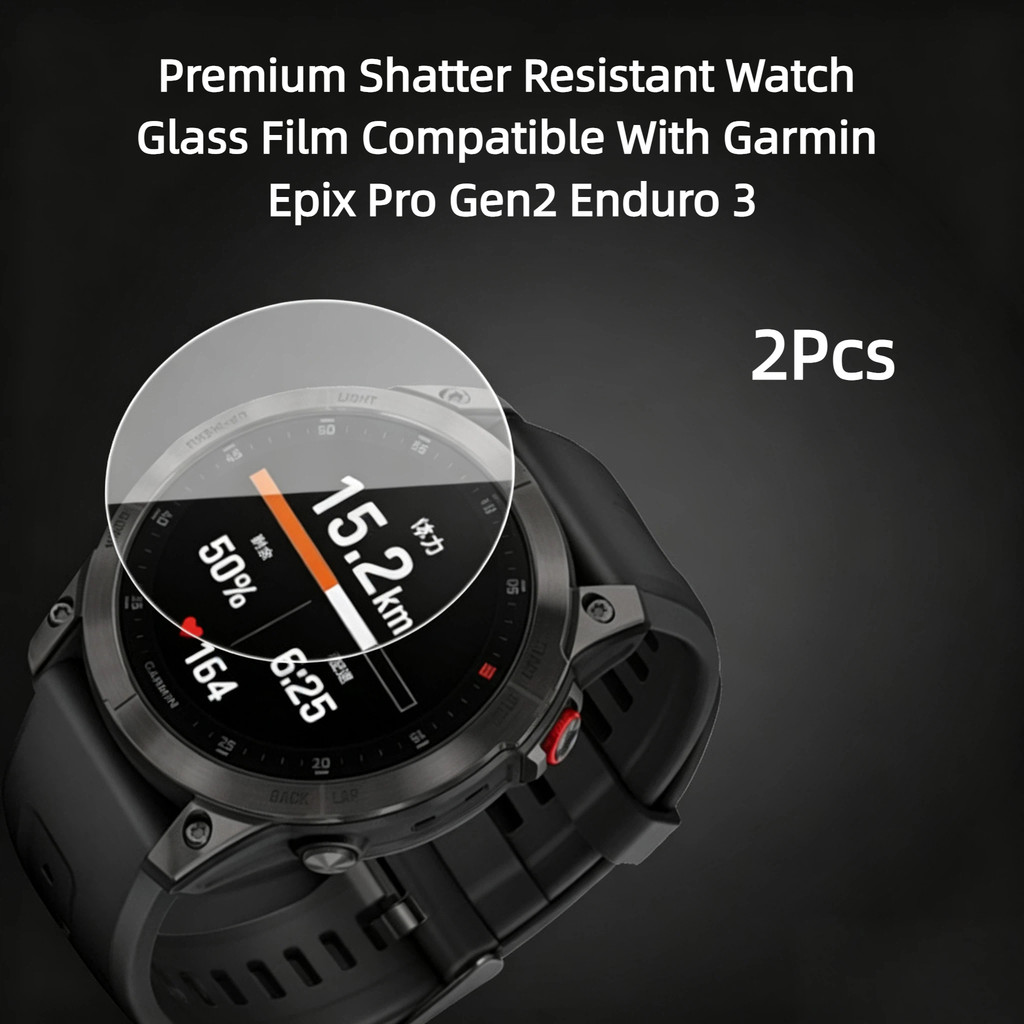 ฟิล์มกระจกนาฬิกากันกระแทกระดับพรีเมียมเข้ากันได้กับ Garmin Epix Pro Gen2 Enduro 3
