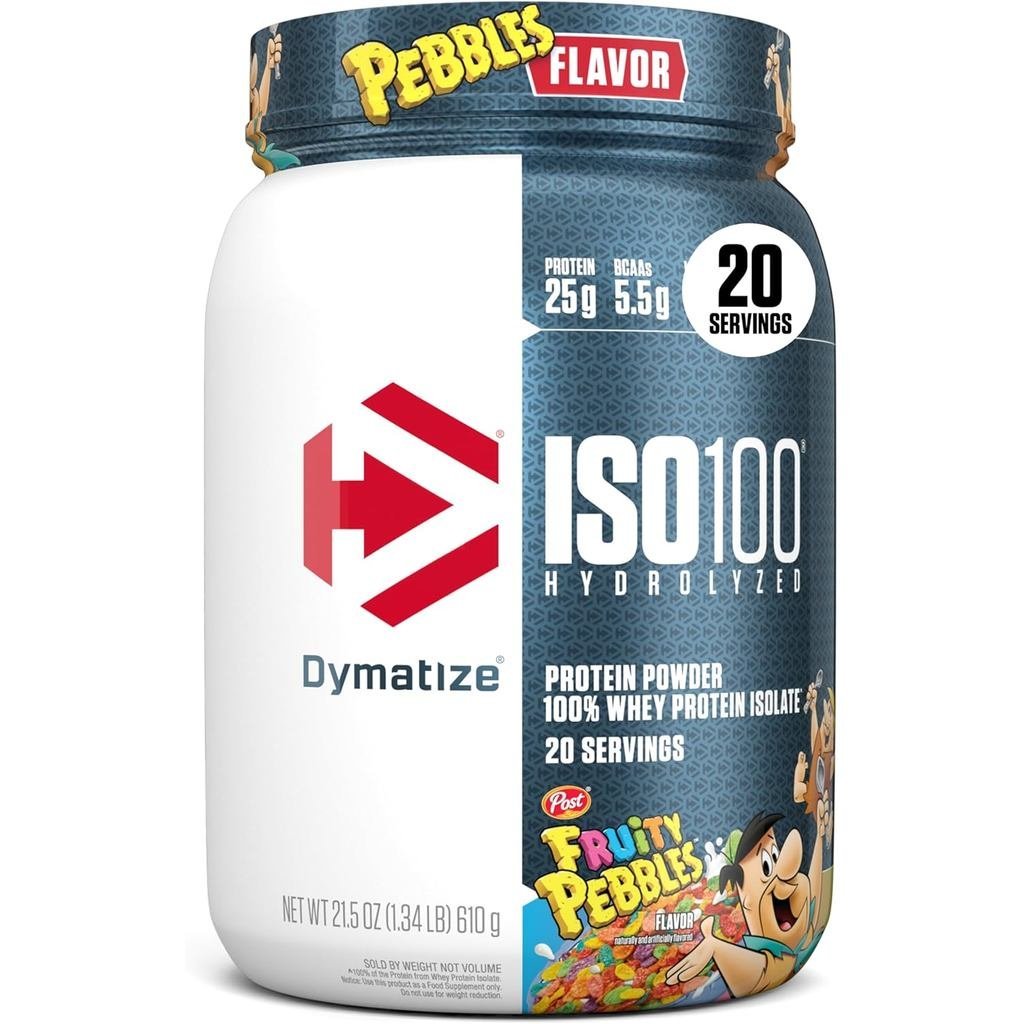 Dymatize x Fruity Pebbles ISO100 Whey Protein Powder Isolate โปรตีน 25g 20 เสิร์ฟ 5.5g BCAAs 120 Cal