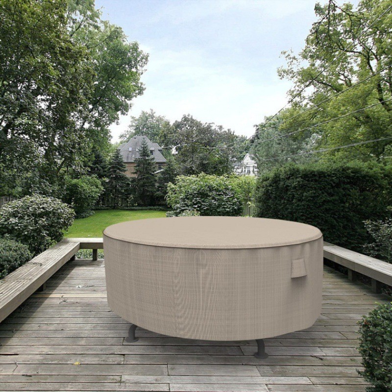 Tanzel British Style Garden Round Terrace Table Cover Heavy Waterproof Garden Round Terrace Table Co