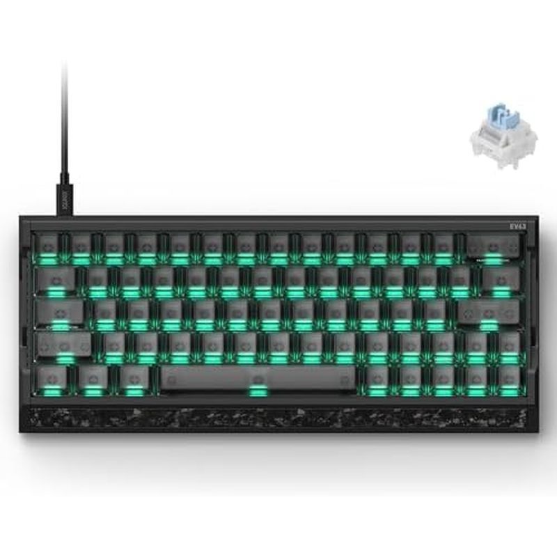 IQUNIX EV63 Hall Effect คีย์บอร์ดเกมแม่เหล็ก 60% | Rapid Trigger นักแสดงที่ปรับได้สําหรับนักเล่นเกม 