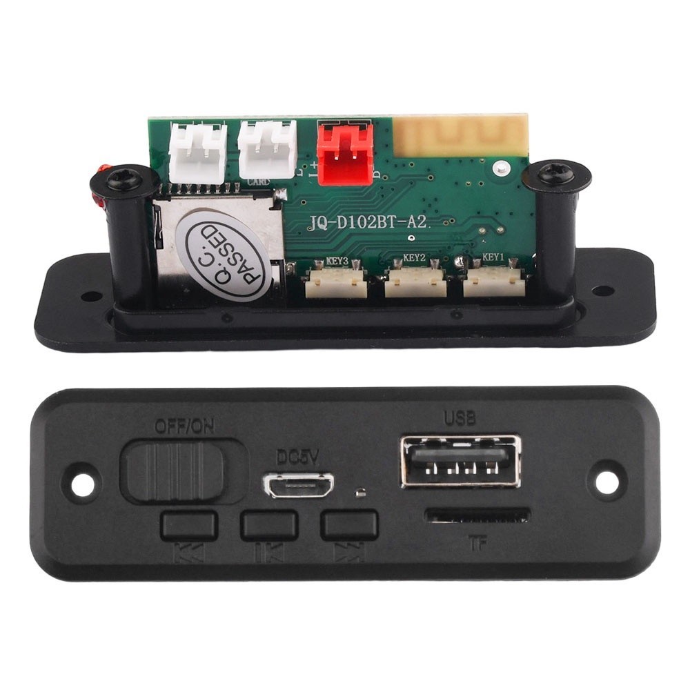 บอร์ดถอดรหัสเครื่องขยายเสียง MP3 บลูทูธ 5.3 2 * 3W พร้อมไมโครโฟน แจ็คการ์ด TF เครื่องเล่น AUX