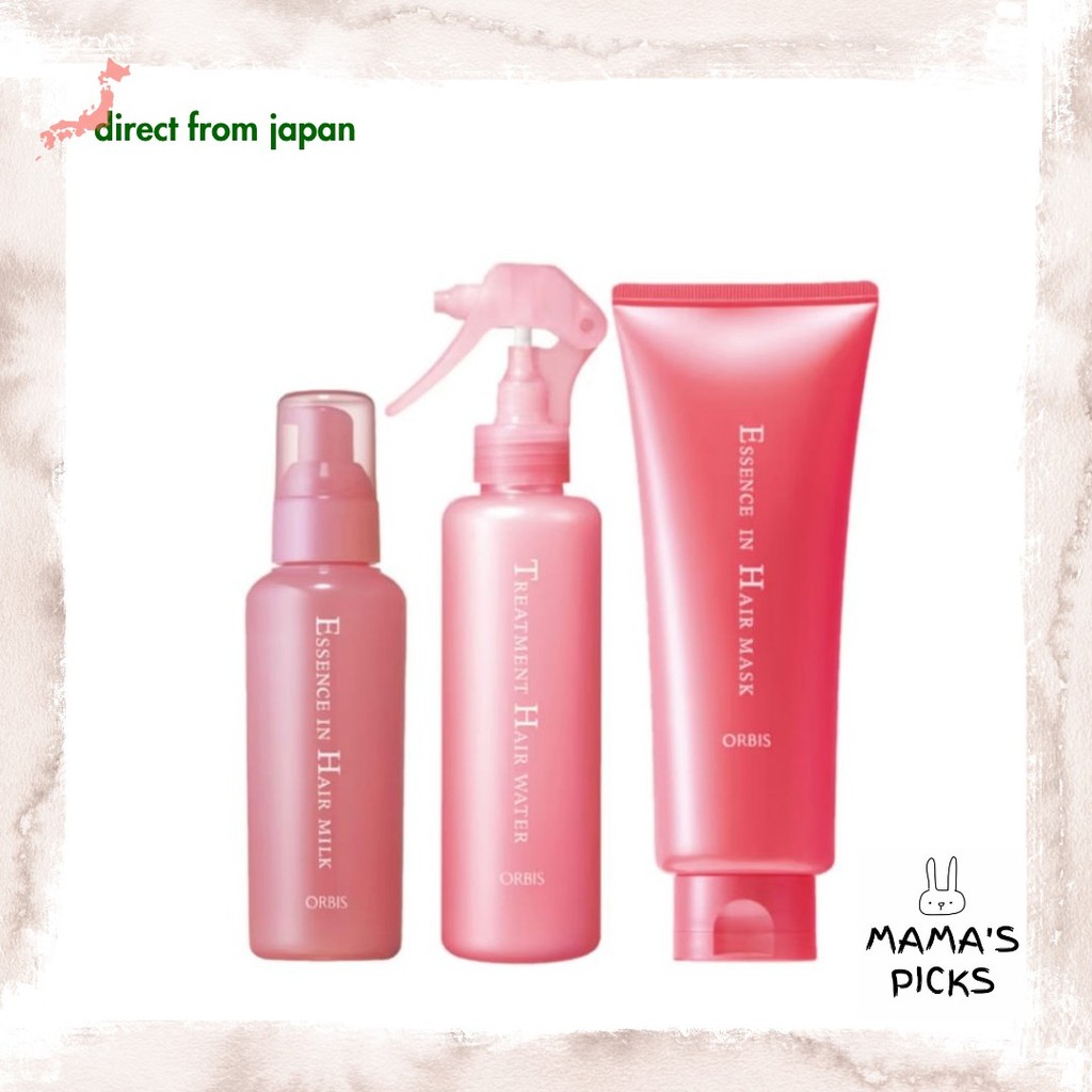 【Direct From Japan】ORBIS Hair Care 3-Piece Set – Milk + Mist + Mask｜Japanese Moisturizing Hair Treat