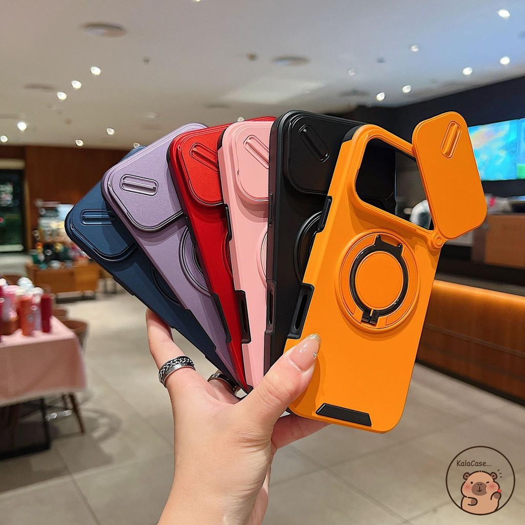 สําหรับ Vivo Y300 Y200 iQOO Z10R 5G 4G เคสโทรศัพท์ 360° หมุนได้แม่เหล็กยึดยืนกล้องเลนส์ป้องกันปลอกกร