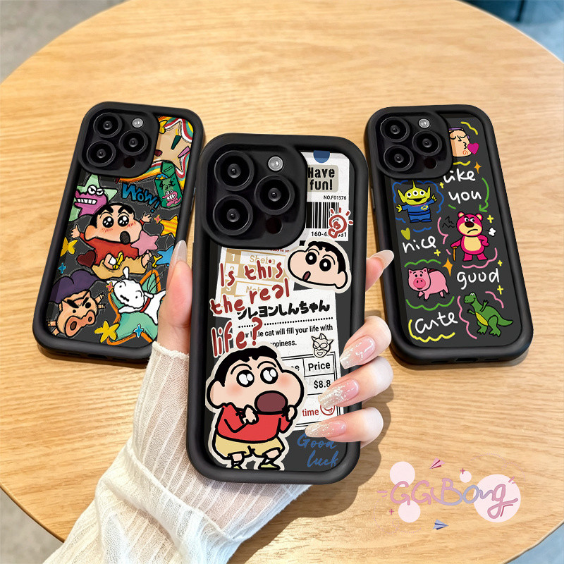 Graffiti เคส ลายชินจังน่ารัก สไตล์ฮิตVIVO Y11 Y21 Y15s Y27 Y12 Y36 Y100i Y20 Y21s Y33s Y12i Y27 Y15 Y17s Y22 Y16 Y17 Y12