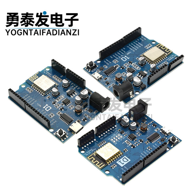 WeMos D1 WiFi UNO R3 บอร์ดพัฒนาตาม ESP8266 ESP-12E โมดูล TYPE-C อินเทอร์เฟซ