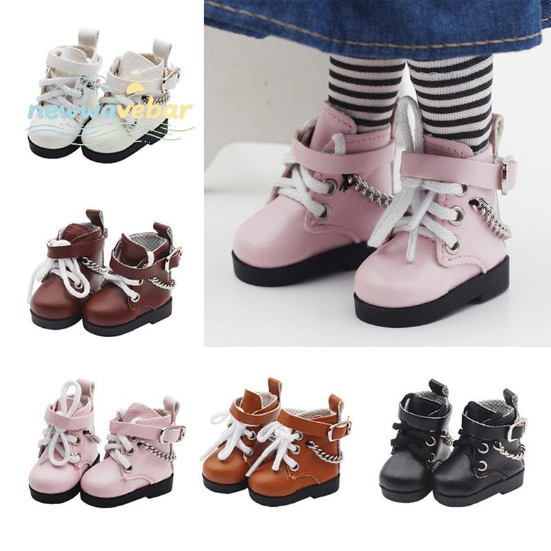 [HENGHOME] Mini Doll Shoes Chain Shoes High-top PU Shoes For American Paola Reina Doll&1/6 EXO Doll 