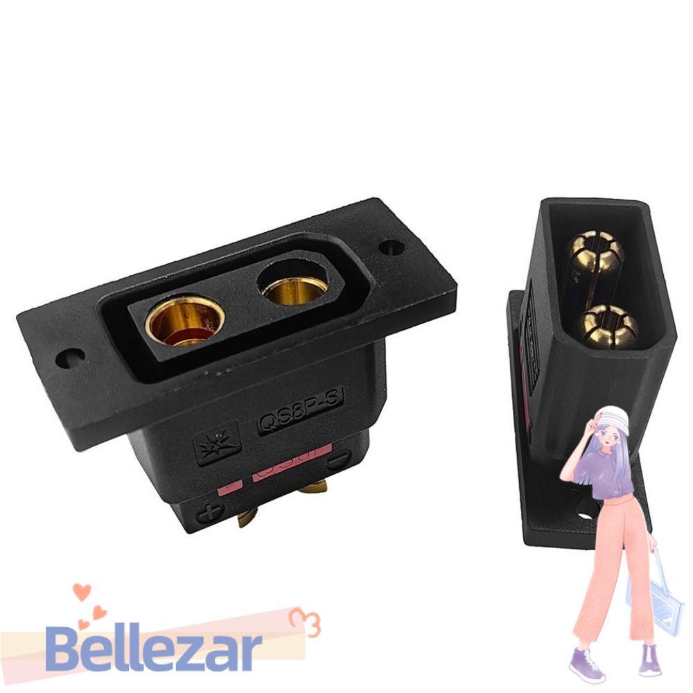 BELLEZAR QS8P-S ปลั๊กแบตเตอรี่, Anti Spark Gold Plated QS8-S Connector, High Current สีดํา QS8-S MF 