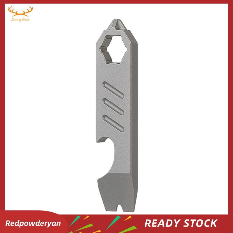 [Redpowderyan] TC4 Titanium Alloy Crowbar สําเร็จการศึกษา Scale ประแจเครื่องมือกลางแจ้งมัลติฟังก์ชั่