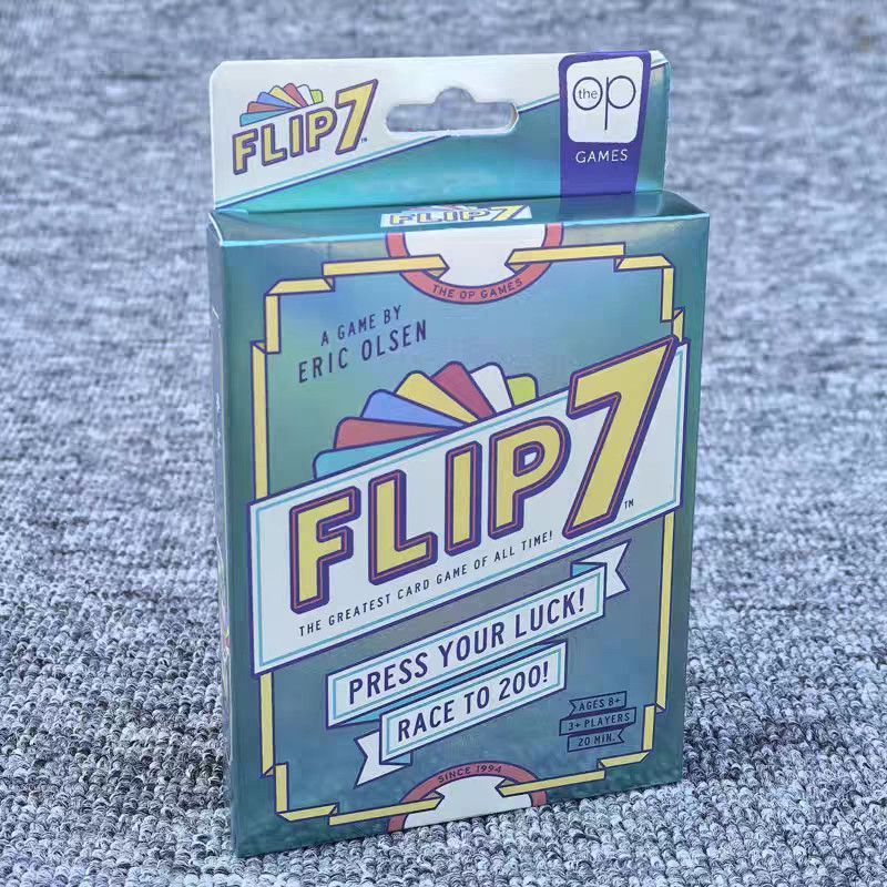 英文版翻转7桌游Fli' P休闲娱乐多人欢快运气桌面游戏Flip 7 Board Game, Flip, Casual Entertainment, Party, Multiplayer, Happy