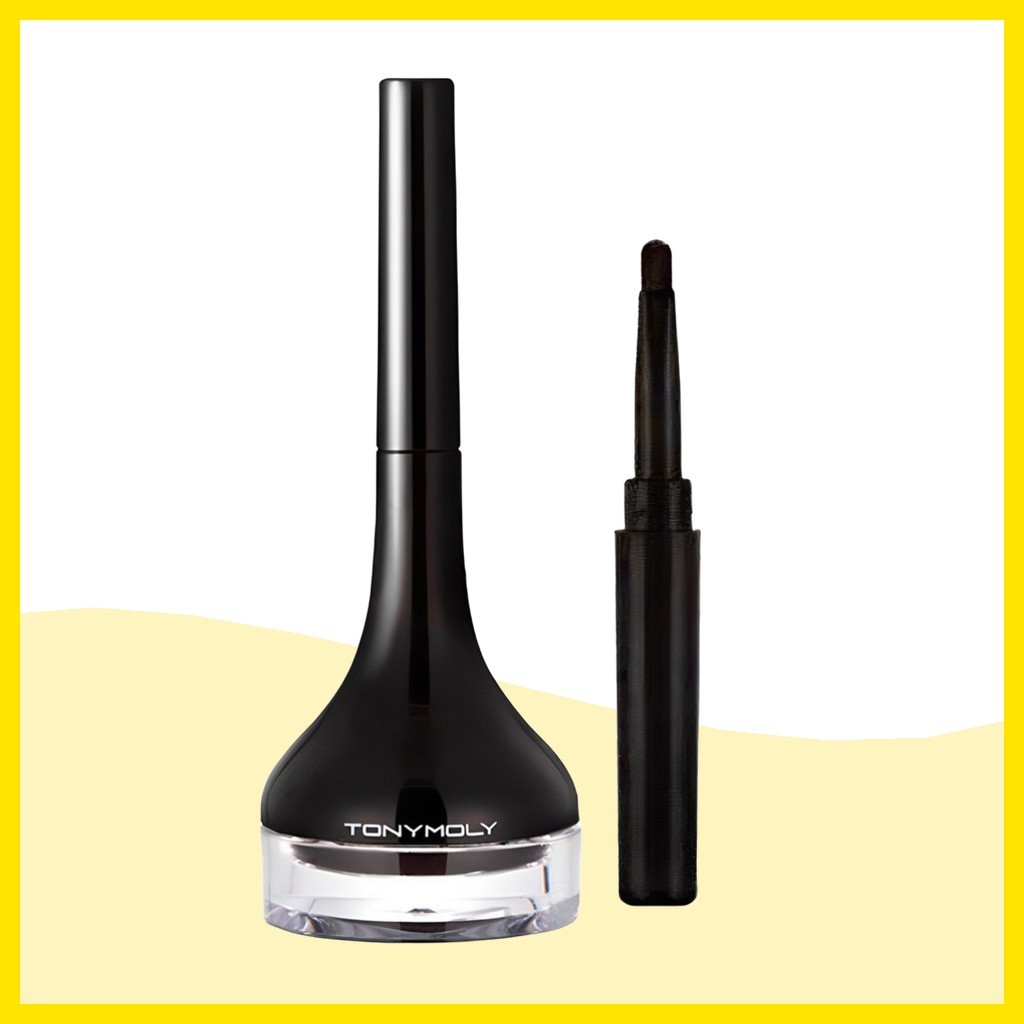 [tonymoly] Back Gel Eyeliner สีดํา No.1 1pc / Korean Gel Eyeliner / แอพพลิเคชันเรียบ / ของแท้ 100% โ