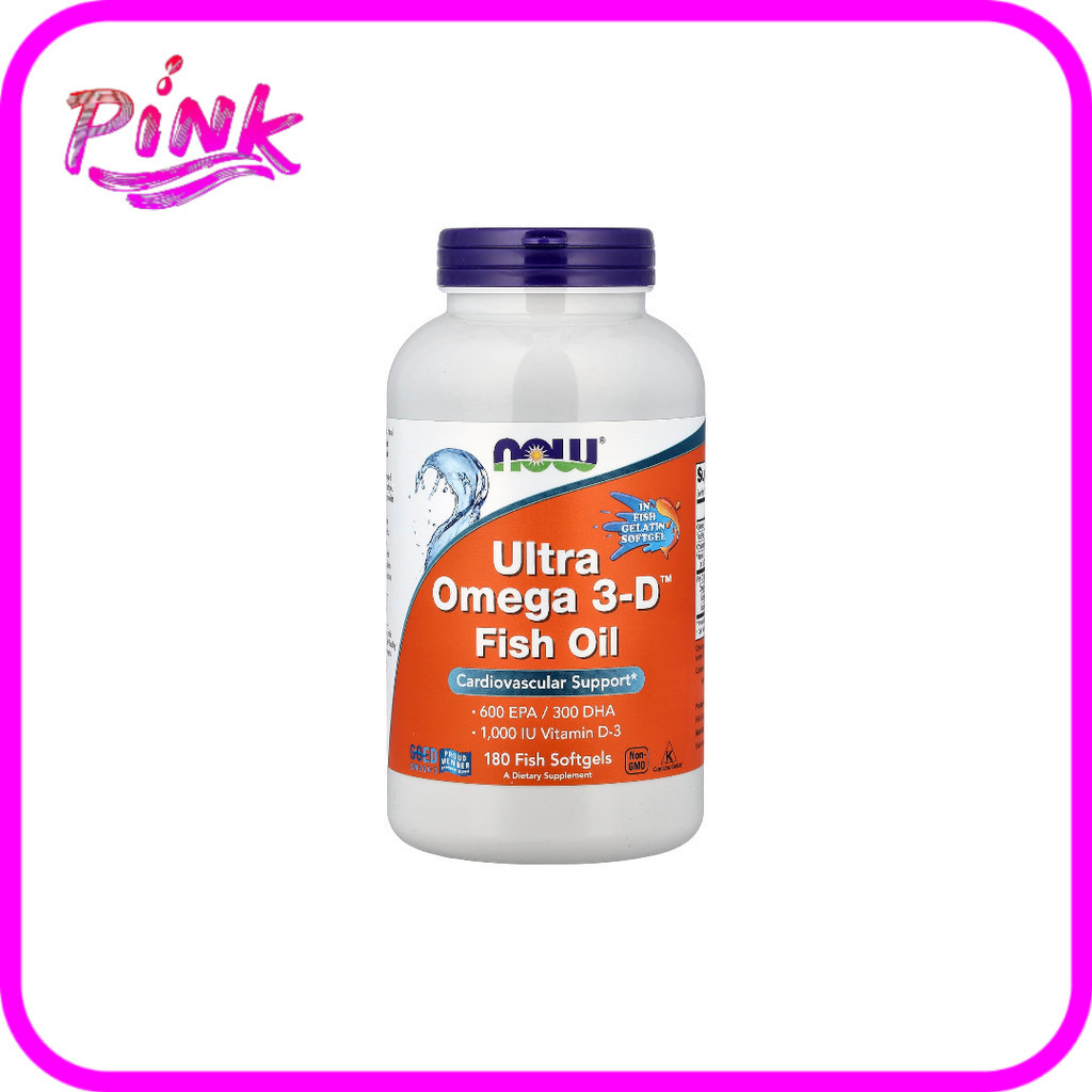 NOW Foods, Ultra Omega 3-D™ Fish Oil, 180 Fish Softgels