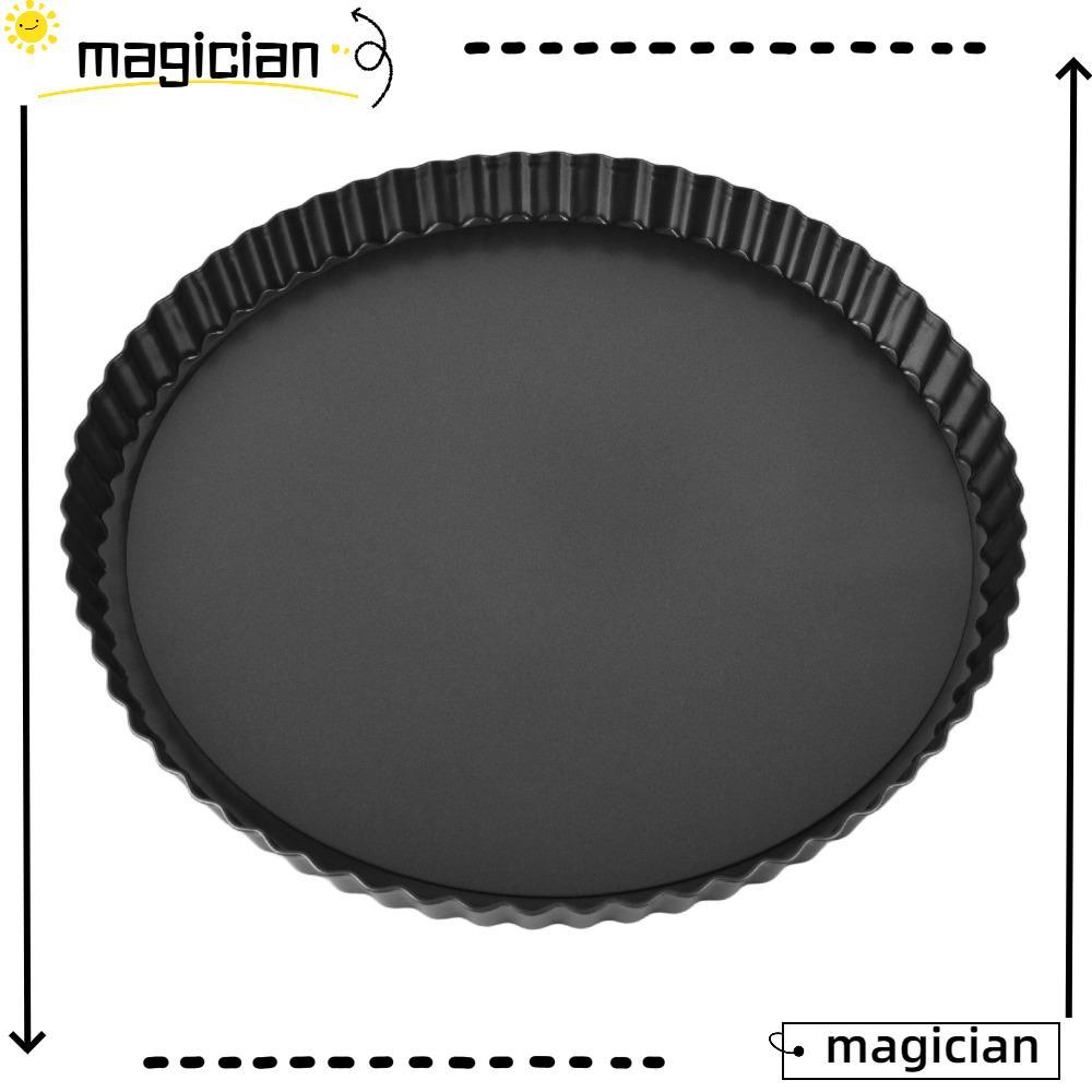 MAGICIAN Tart Pan, เหล็กคาร์บอนที่ถอดออกได้ด้านล่าง Quiche Pan, นํากลับมาใช้ใหม่ Nonstick Easy Relea