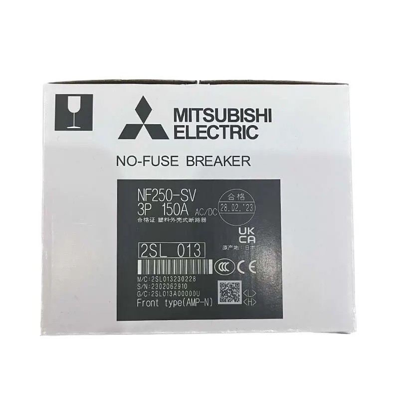ใหม่ & ต้นฉบับญี่ปุ่น Mitsubishi Molded case Circuit Breaker MCCB air Switch NF250-SV 3P 150A(สินค้า