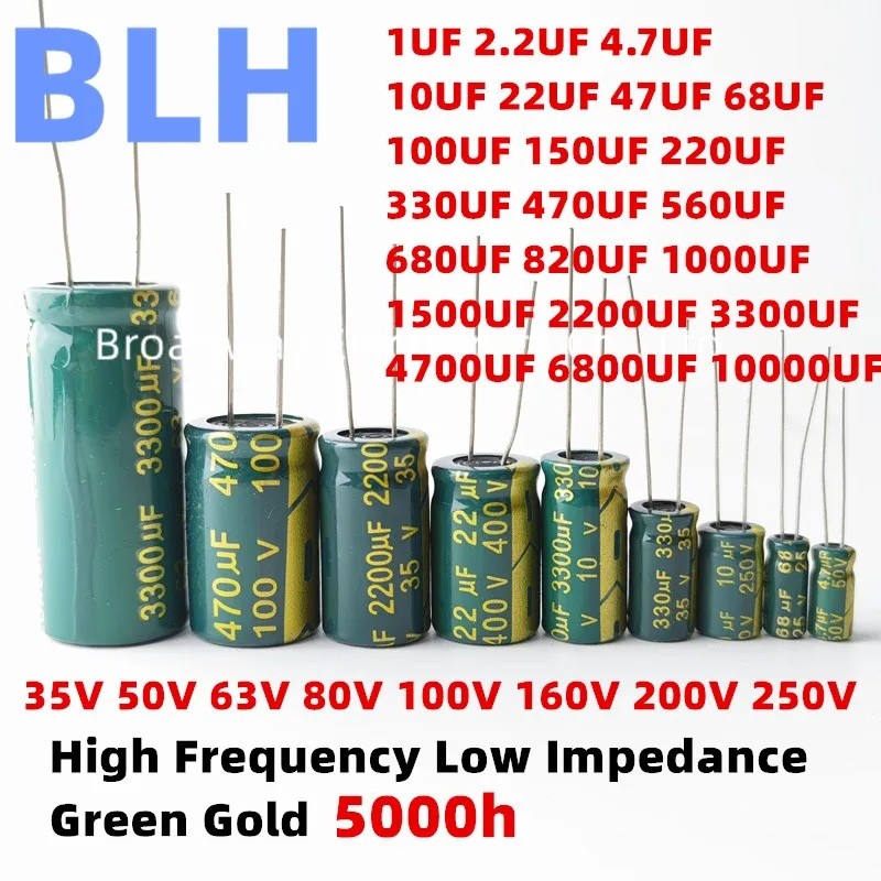 2-50PCS 35V 50V 63V 80V 100V 160V 200V 250V ความถี่สูงต่ํา ESR ตัวเก็บประจุอลูมิเนียม 150UF 220UF 33