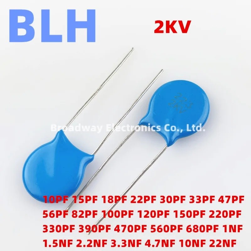 20PCS แรงดันสูงเซรามิคตัวเก็บประจุ 2KV 2000V 220PF 221 330PF 331 390PF 391 470PF 471 560PF 561 680PF