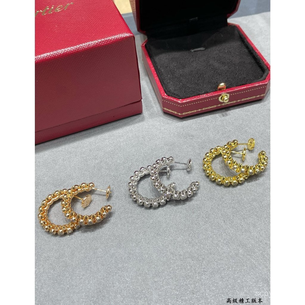 New Style V Gold Seiko With Diamond Bullet ต่างหู Hoop 88BK