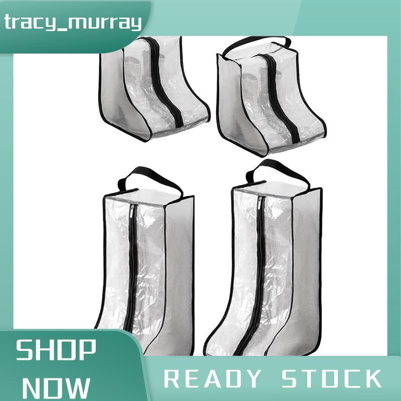 tracy_murray Portable Women Tall & Short Boot Storage Bags,2 Packs Tall + 2 Packs Short, Waterproof 