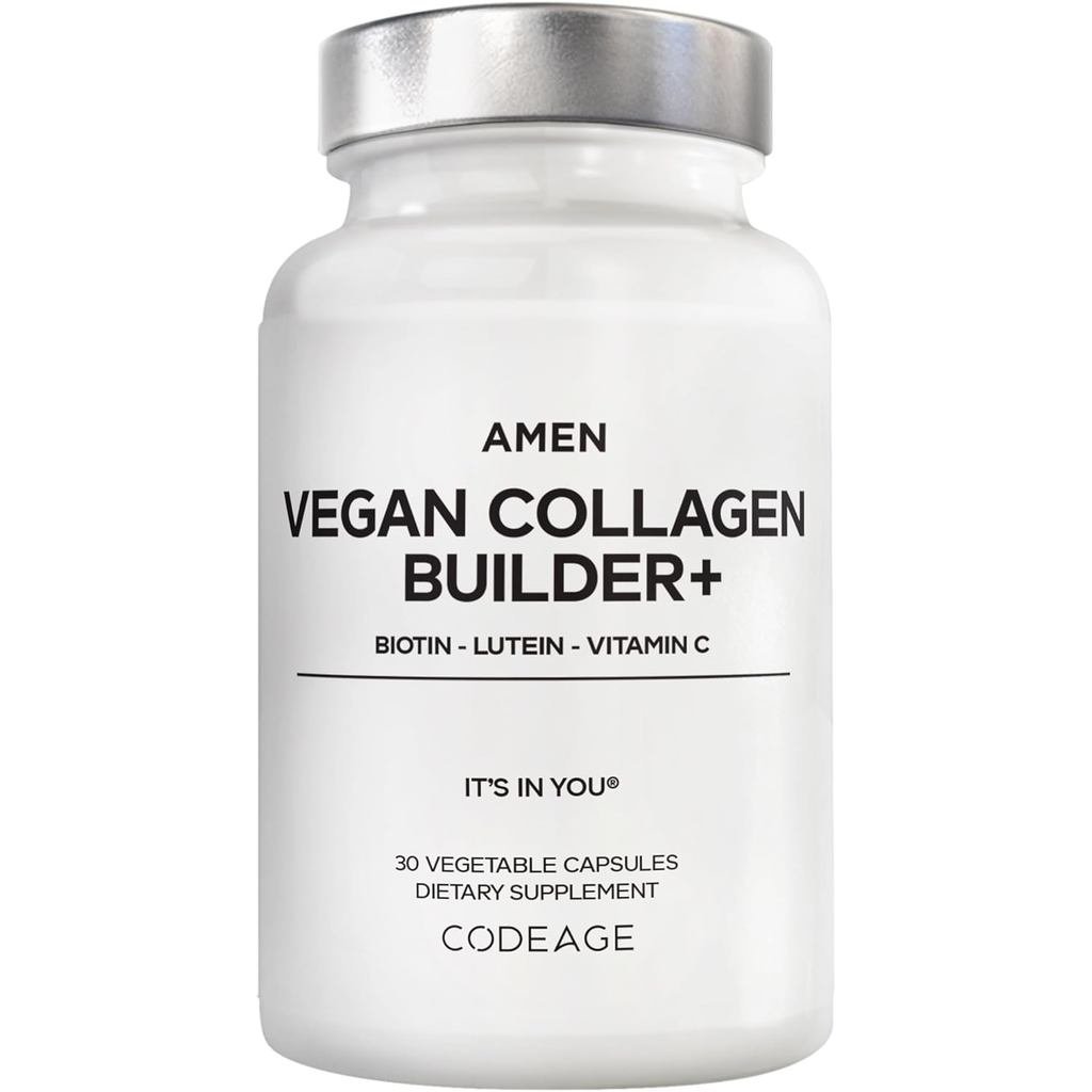 Amen Collagen Builder C Biotin Lutein 30 แคปซูล | สารสร้างคอลลาเจนจากพืชพร้อมซีไบโอตินลูทีนไลซีนไลน์