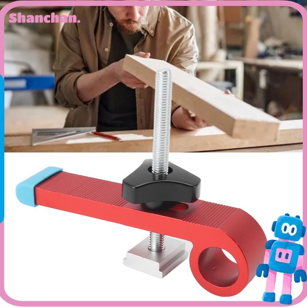 SHANCHAN T Track Clamp, อลูมิเนียมอัลลอยด์ปรับ T Track Clamps Kit, อุปกรณ์เสริมสล็อต T สีแดง T Track