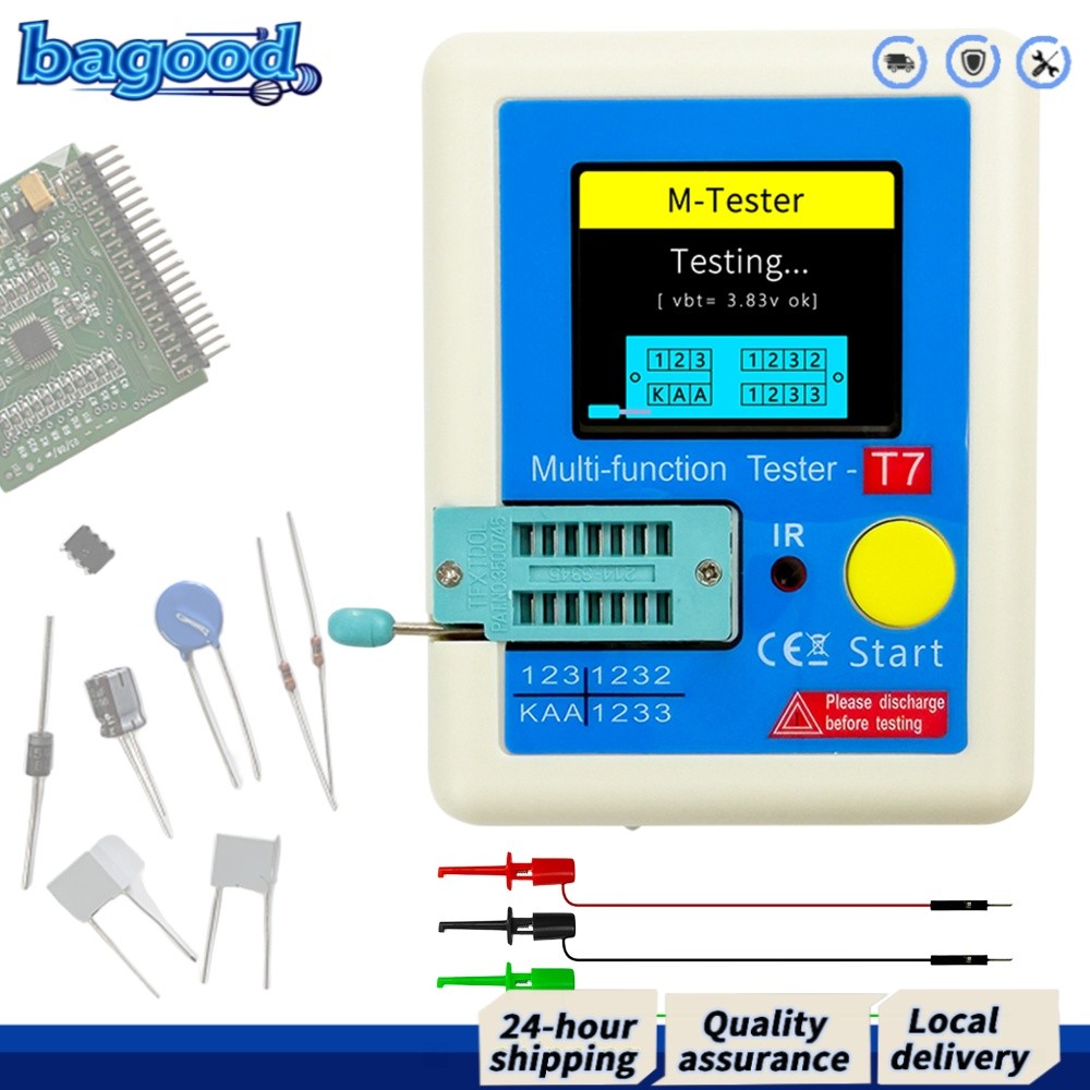 [จัดส่งในพื้นที่] เครื่องทดสอบทรานซิสเตอร์พร้อมจอแสดงผล TFT LCR ESR Meter สําหรับทรานซิสเตอร์ตัวต้าน
