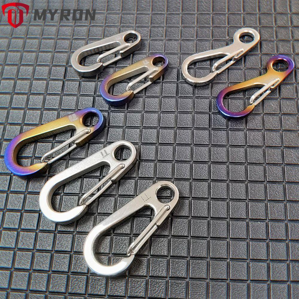 MYRON D Carabiner EDC Gear Safety Travel Tools MIni Titanium Alloy Camping Keyring