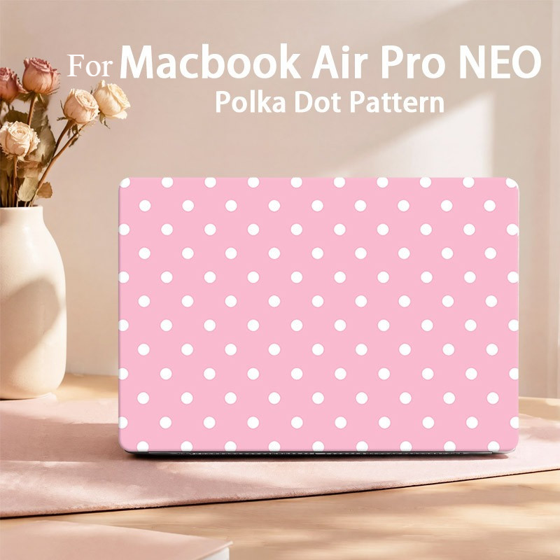 (ตัดโลโก้ )Polka Dot MacBook Case สําหรับ MacBook NEO Air 13 นิ้ว M1 M2 M3 M4 M5 Pro 14 16 M3 M4 M5 เคสแข็ง A2941 A2681 A3404