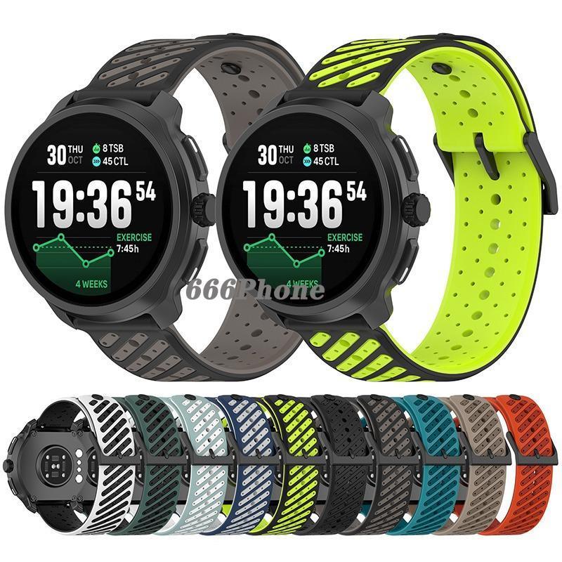 22mm Repalcement นาฬิกาสําหรับ Suunto แนวตั้ง Run Race S 9 5 Peak Pro ซิลิโคนกีฬาสายรัดข้อมือ Breath