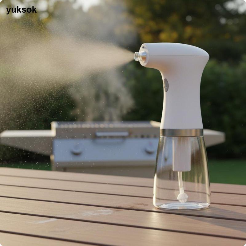 [yuksok] ขวดสเปรย์ไฟฟ้าน้ํามันแบบพกพา Mister อุปกรณ์ครัว ABS Glass Fine Mist