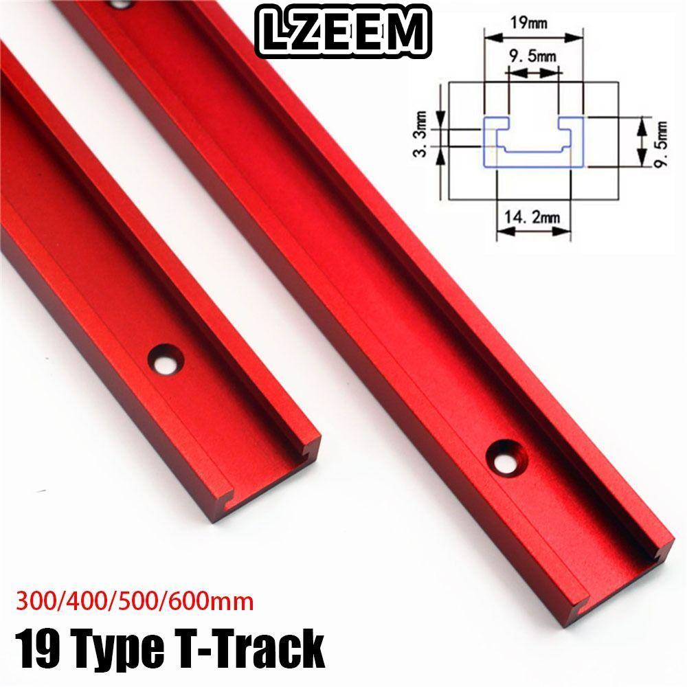 LZEM 1 ชิ้น T-Track, อลูมิเนียม T Slider Fixture Slot สไลด์ T-Slot Track, สไลด์ราง 300-600 มิลลิเมตร