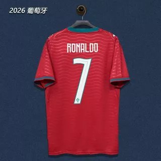 2026 World Football Cup เสื้อโปรตุเกส Player Edition พิมพ์หมายเลข C Luo No. 7 B Feeball Fan Player Edition C Luo Jersey