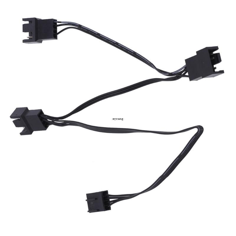 MG Organizing PC Fan Sleeved 4Pin PWM Fan Splitter Cable สําหรับเพิ่มความเย็น