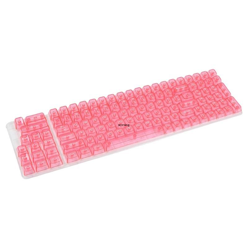 MG Bright Lighting Clear Keycaps สําหรับโปรไฟล์ OEM 115 คีย์สําหรับคีย์บอร์ดแบบกลไก
