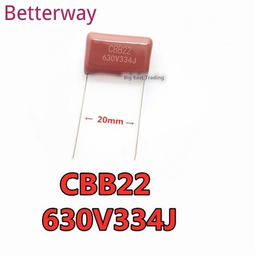 5pcs CBB Capacitor 334J 630V CBB22 334J630V Metallized Polypropylene Film Capacitor 630V334J Pitch 1