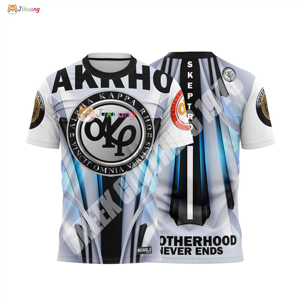 ใหม่ AKP 1973 Alpha Kappa Rho V34 52th ออกแบบใหม่ครบรอบ Skeptron 52st เสื้อผ้าเสื้อยืดสําหรับชาย 3