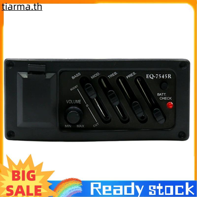 TIARMA EQ 7545R Equalizer Tuner กีตาร์อะคูสติก Preamp Amplifier ปรับ EQ Equalizer