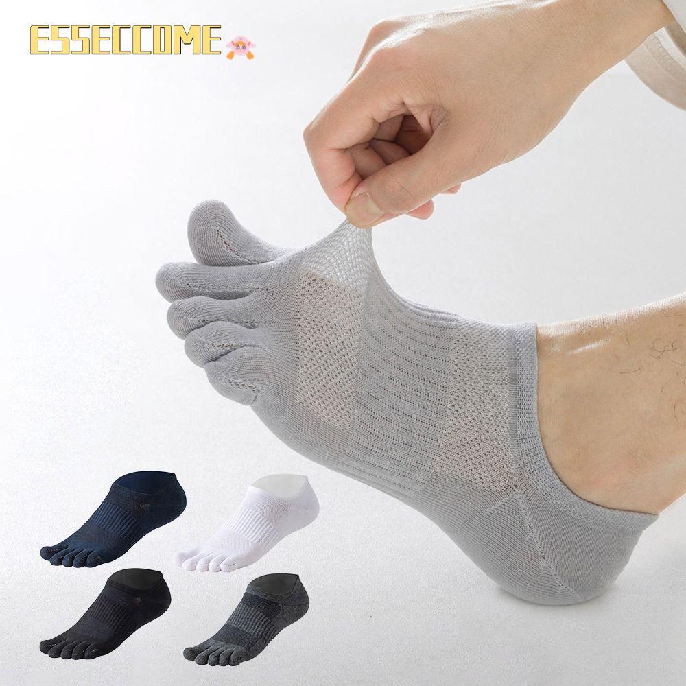 ESSECCOME Serasox Toe Socks, Solid Color Thin Five Finger Socks, Quality Breathable Sweat- absorbing