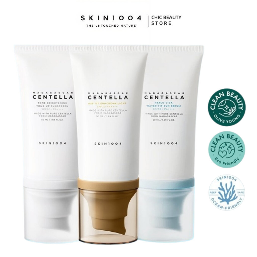 SKIN1004 Madagascar Centella Hyalu-Cica Water-Fit Sun SPF50+ PA++++ 50ml ผิว 1004 ครีมกันแดด Centell