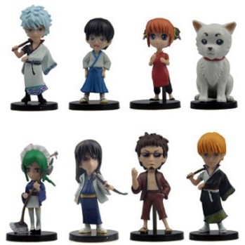 Premium-Gintama Katsura Kotaro & Sakata Gintoki 8 รูปแบบอะนิเมะชุดกล่องคอลเลกชัน
