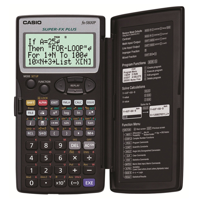 เครื่องคิดเลข CASIO FX-5800P-D สีดำ